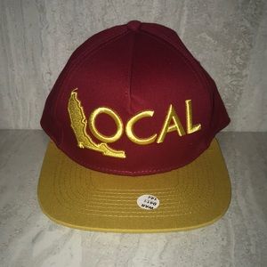 Local Brand snap back flat brim hat